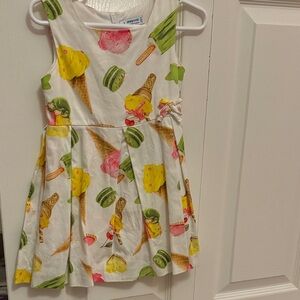 Mayoral White Dress with Ice Cream Print